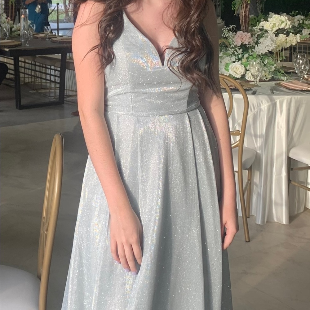 Silver formal dress